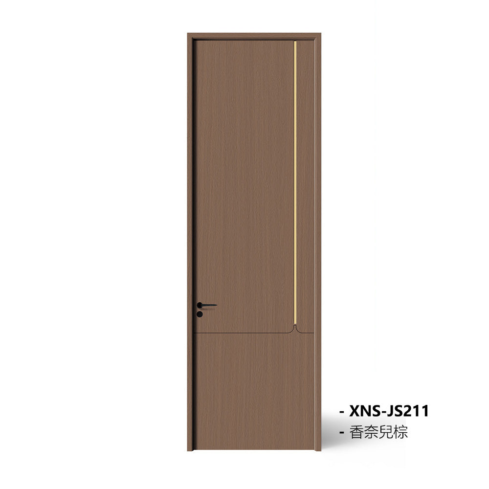 Carbon Crystal Wooden Doors  Z50 （包木框和門鎖）香奈兒棕  科定胡桃1號 XNS-JS211 碳晶門 實木復合門 生態門 現代簡約風格