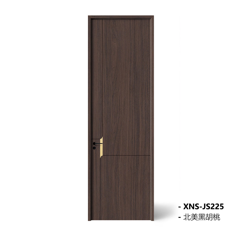 Carbon Crystal Wooden Doors  Z50 （包木框和門鎖） 科定胡桃2號  北美黑胡桃 XNS-JS225 碳晶門 實木復合門 生態門 現代簡約風格