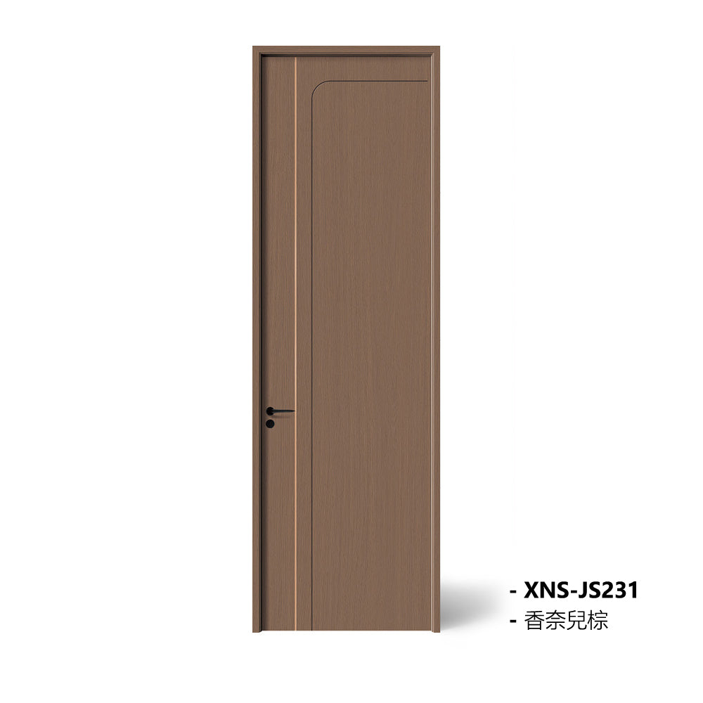 Carbon Crystal Wooden Doors  Z50 （包木框和門鎖） 香奈兒棕 XNS-JS231 碳晶門 實木復合門 生態門 現代簡約風格