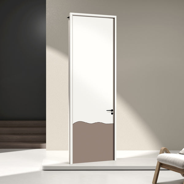 Carbon Crystal Wooden Doors  Z50 （包木框和門鎖）奶油白（PET）+琥珀灰（PET）   XNS-PS313 碳晶門 實木復合門 生態門 現代簡約風格