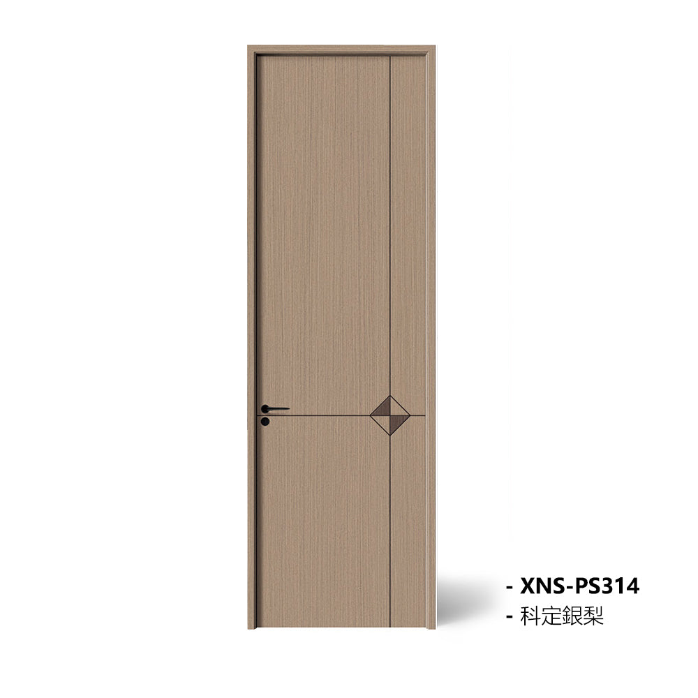 Carbon Crystal Wooden Doors  Z50 （包木框和門鎖） 科定銀梨+科定灰梨 XNS-PS314 碳晶門 實木復合門 生態門 現代簡約風格