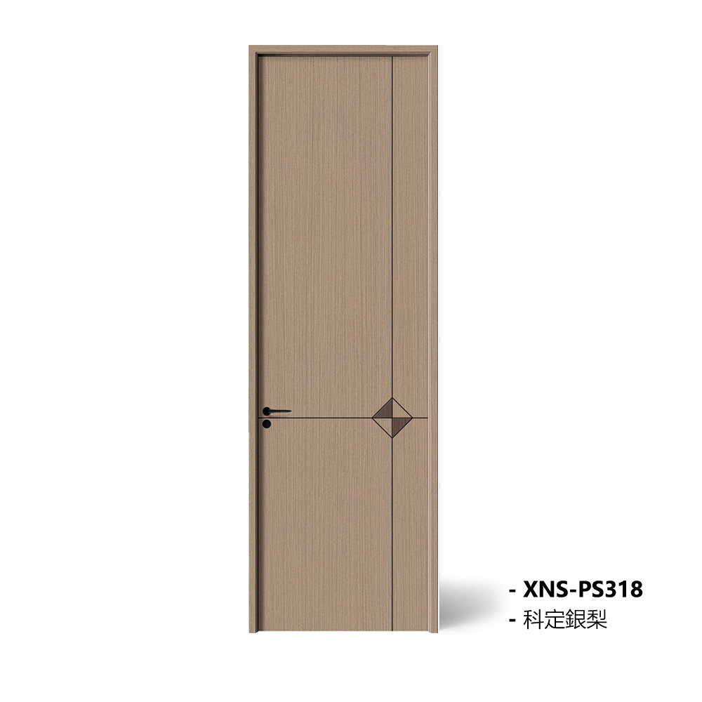 Carbon Crystal Wooden Doors  Z50 （包木框和門鎖） 科定銀梨+科定灰梨 XNS-PS318 碳晶門 實木復合門 生態門 現代簡約風格