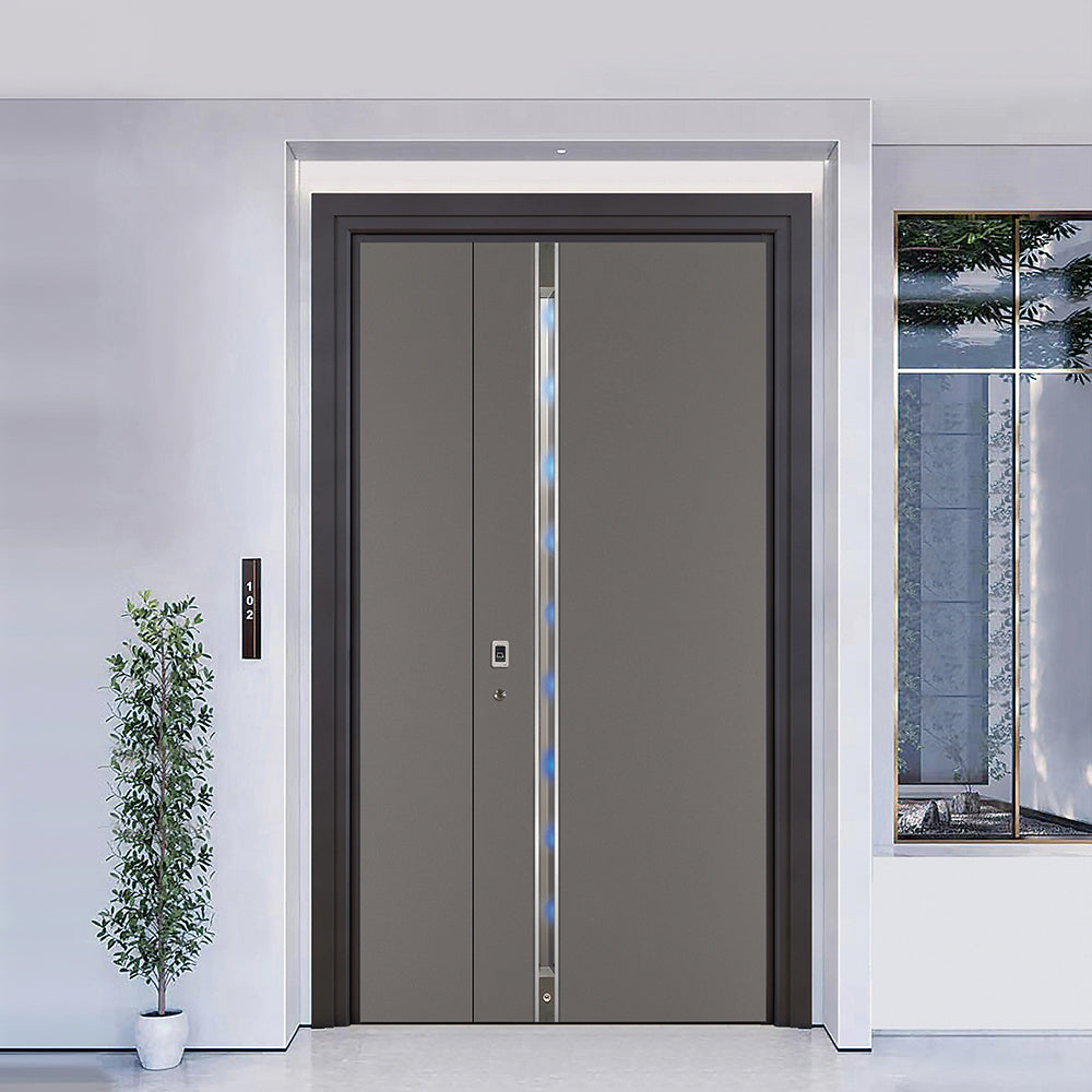 Entrance Doors 大門 入戶門 XT-310L 意式系統裝甲門 Front Doors Exterior doors 不鏽鋼大門 表面鍍銅工藝 別墅大門 包框包鎖 多色可選