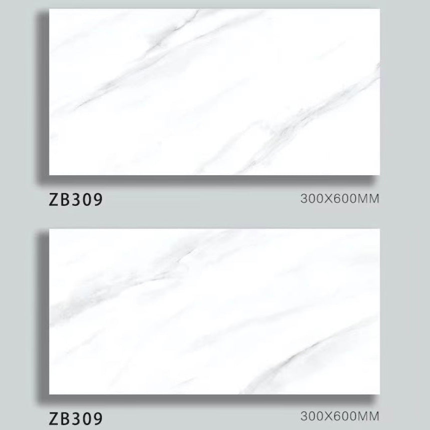 中國佛山瓷磚 China Foshan Marble Tiles Glossy 大理石瓷磚 連紋瓷磚 地磚 墻磚 釉面磚 亮光面 ZB309  30×60cm