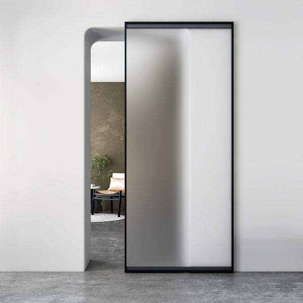 Modern Minimalist GHOST Sliding Door Aluminium Framed Glass Door  現代極簡門 幽靈門 掛壁式趟門 極窄邊框 鋁質門 玻璃門