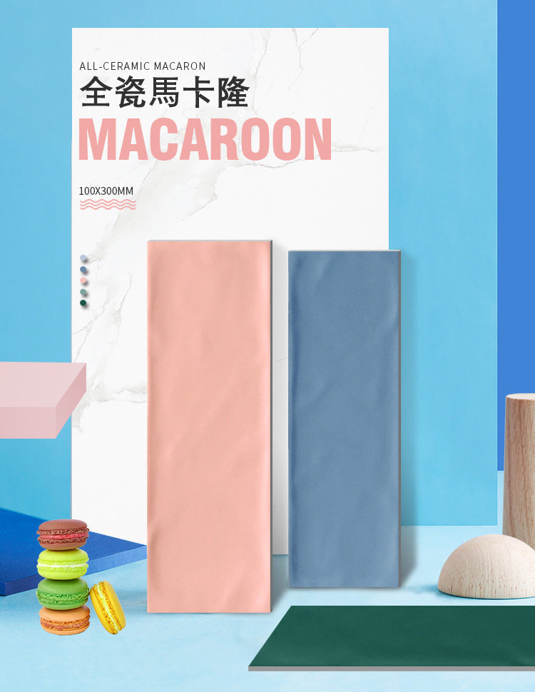 中國佛山瓷磚 China Foshan Basics 馬卡龍多彩純色啞光墻磚 MKL010淺藍10×30cm