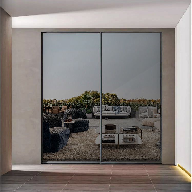 Modern Minimalist Hanging Door Sliding Door Aluminium Framed Glass Door  現代極簡門 （雙門款） 鋁質門 極窄邊框 吊趟門 玻璃門
