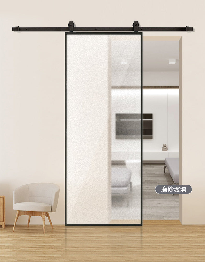Modern Minimalist Barn Door Aluminium Framed Glass Door  現代極簡門 極窄邊框 穀倉門 鋁質門 玻璃門