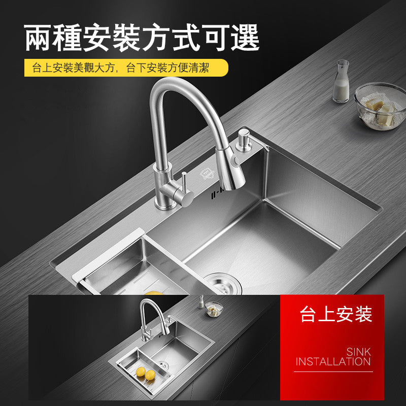 Bowl Round sink 304 Stainless Steel Undermount PVD nanotechnology kitchen  Sink （包龍頭）方形水槽 304不鏽鋼水槽 納米塗層 銀色 防污潔淨 單槽 鋅盤 櫥櫃專用 廚房五金