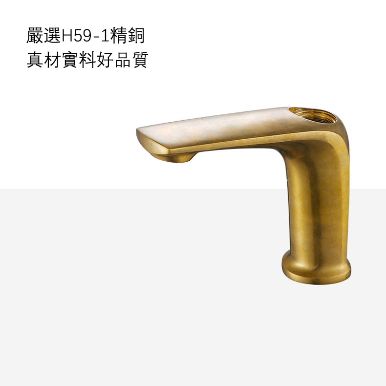 Contemporary High-Ranking Brass Body 304 Stainless Steel  Mixer Water  Bathroom Bssin Faucet 現代简约款不鏽鋼浴室面盤冷热龍頭 全銅精鑄工藝陶瓷閥芯5124