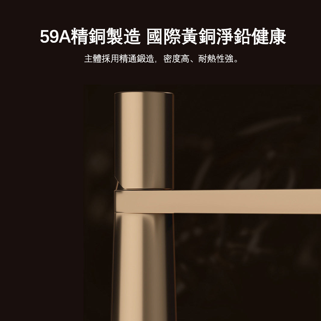 Contemporary High-Ranking Brass Body 304 Stainless Steel  Mixer Water  Bathroom Bssin Faucet 現代简约款不鏽鋼浴室面盤冷热龍頭 全銅精鑄工藝陶瓷閥芯BA-5118