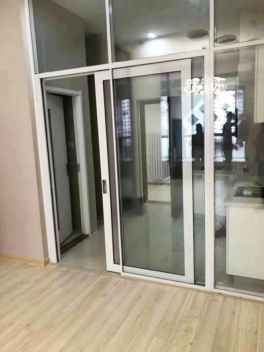 Aluminium Pocket Sliding Doors For Office Partition 暗藏推拉門 鋁合金框 雙層玻璃門 鋁木門 配套辦公室間房 包鎖具