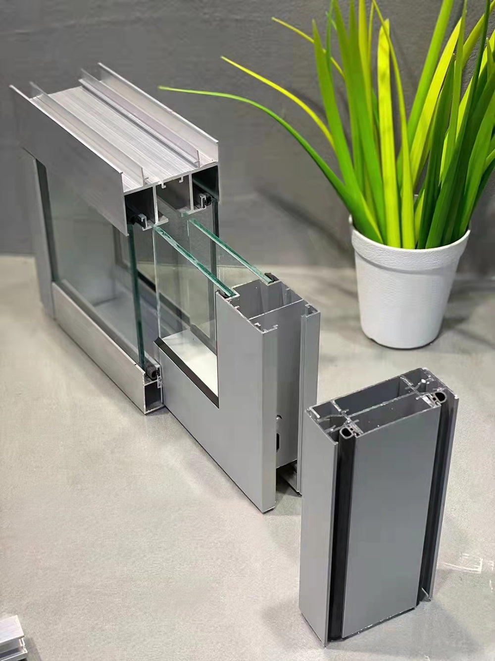 Aluminium Pocket Sliding Doors For Office Partition 暗藏推拉門 鋁合金框 雙層玻璃門 鋁木門 配套辦公室間房 包鎖具