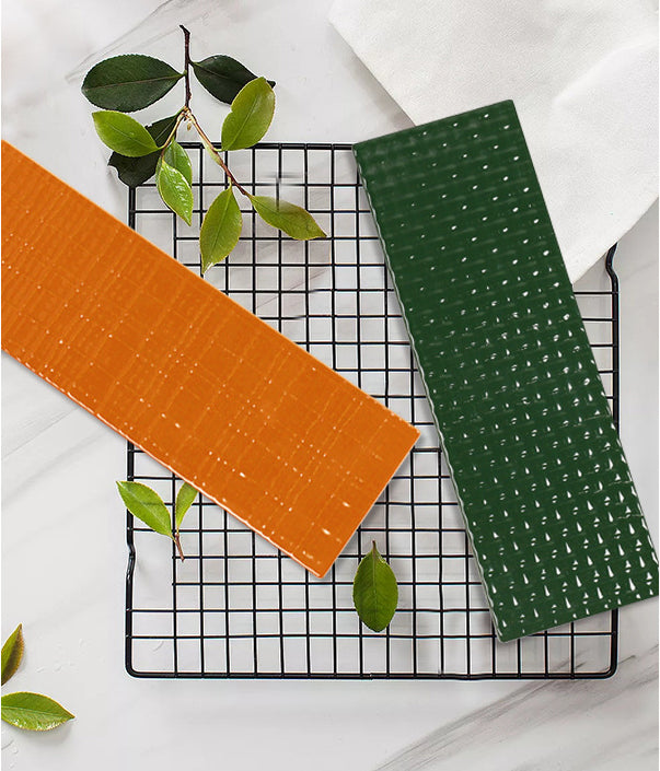 中國佛山瓷磚 China Foshan Basics 復古質感多彩造型亮光墻磚 C130-1墨綠模具造型10×30cm