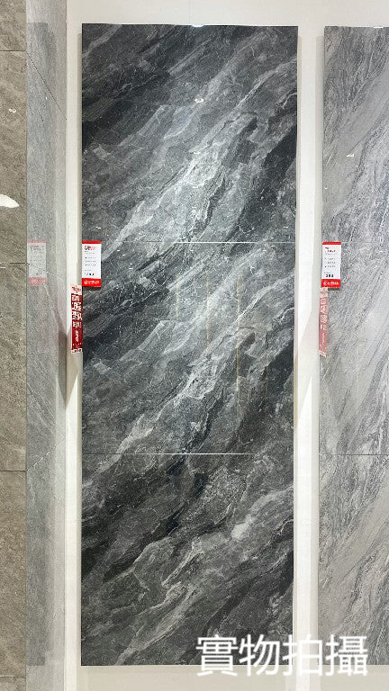 中國佛山瓷磚 China Foshan Marble Tiles Glossy 大理石瓷磚 連紋瓷磚 地磚 墻磚 釉面磚 亮光面 邁巴赫深灰GT8868X 80×80cm