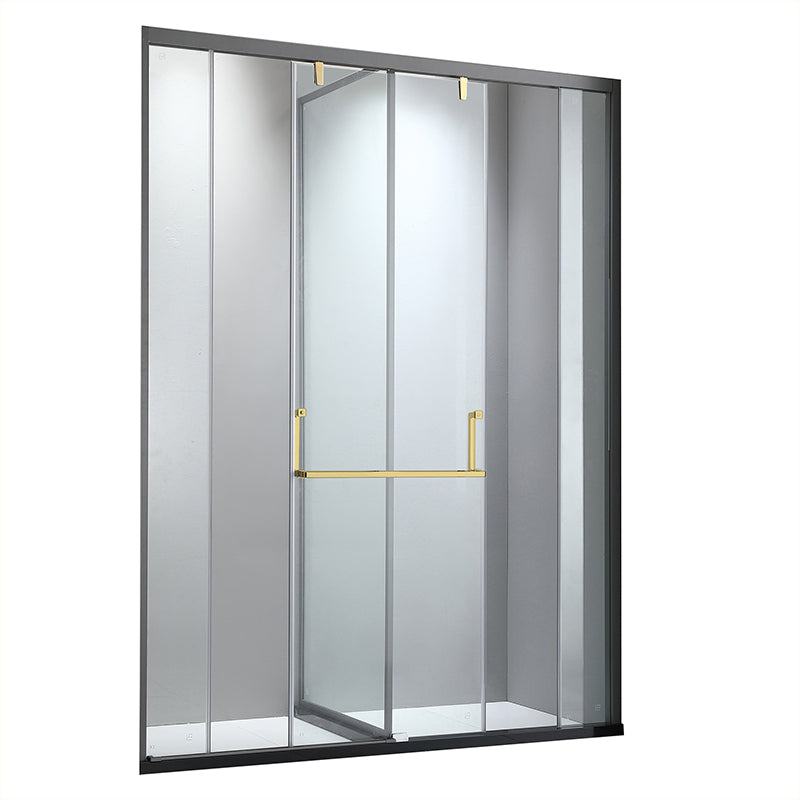 Bathroom Glass Sliding Doors Shower Screens 304Stainless Steel Tempered Glass  浴室屏風 浴屏 J10-148 一字型 淋浴房 乾濕分離 單趟門 啞黑 304不鏽鋼材質