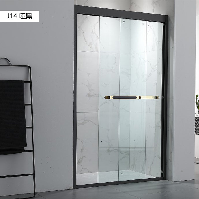 Bathroom Glass Sliding Doors Shower Screens 304Stainless Steel Tempered Glass  浴室屏風 浴屏 J11 J12 J13 J14 J15 一字型 淋浴房 乾濕分離 雙趟門 啞黑 銀色 玫瑰金 304不鏽鋼材質