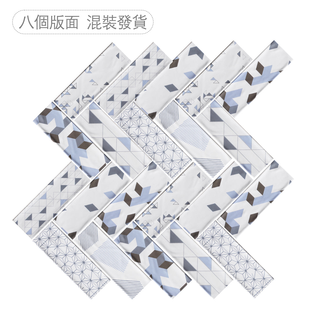 中國佛山瓷磚 China Foshan Basics 现代简约风格混装啞光墻磚 MKLHP012 現代藍（八面混發）10×30cm